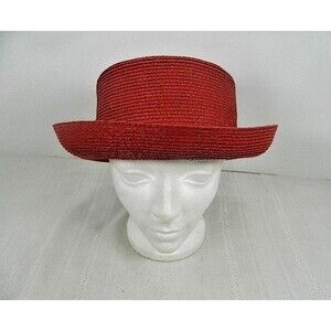 Vintage Red Hat Society Hat by SCALA Collezione Handcrafted in Taiwan